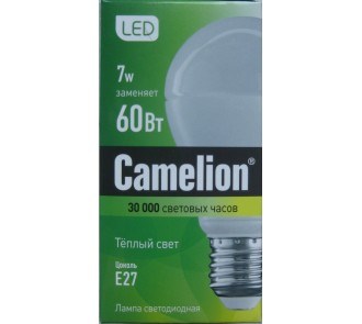 LED7-A60/830/E27  эл.лам. светодиод.7Вт 220В Camelion 706322 - фото 626519