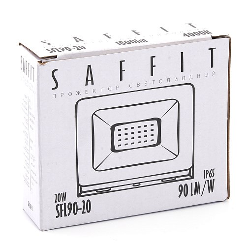 55075 SFL90-20, 2835SMD, 20W 4000K AC230V/50Hz IP65, черный в компактном корпусе Прожектор светодиодный FERON 55075 - фото 626745