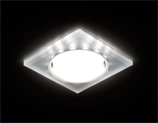 G215 CH/WH хром/матовый GX53+3W (LED WHITE) Светильник встраиваемый (уп.50шт.) Ambrella Light 4627094359713 - фото 626796