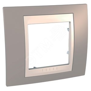 MGU6.002.574 Unica Хамелеон Рамка 1 место, коричневый/бежевая (уп.10шт.) Schneider Electric MGU6.002.574 - фото 626859