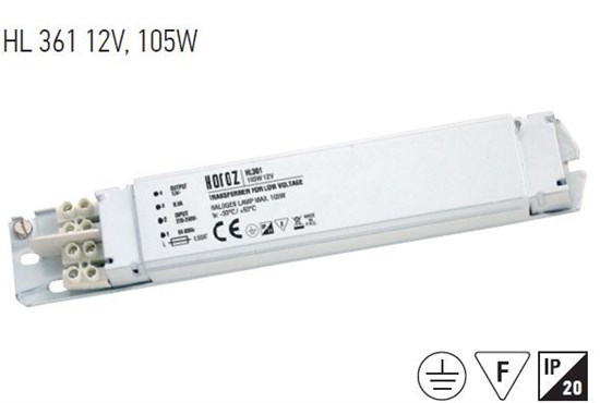 HRZ01004000 HL361 Электронный трансформатор 105W 220-240V/12V HOROZ ELECTRIC HRZ01004000 - фото 626869