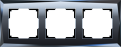 WL08-Frame-03 Diamant Рамка на 3 поста, черная (уп.10шт.) WERKEL a029845 - фото 626937
