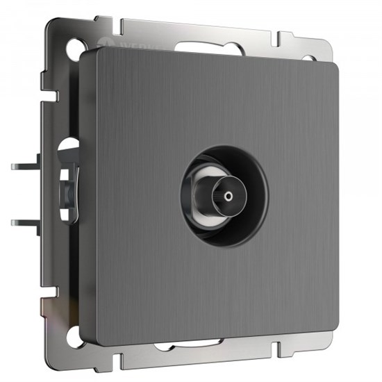 WL04-TV ТВ-розетка оконечная, графит рифленый (уп.10шт.) Werkel™ a046624 - фото 627086
