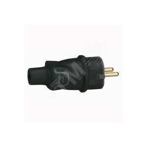 50196 Helium Вилка 2К+3 16А IP44, черная резина (уп.10шт.) Legrand (Франция) 50196 - фото 627142