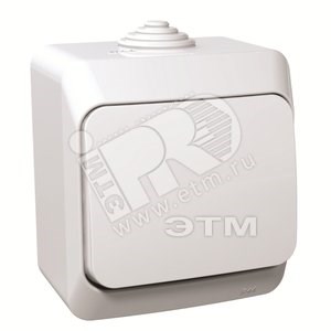 BA 10-046B ЭТЮД Одноклавишный переключатель (сх.6) IP44 белый (уп.14шт.) Schneider Electric BA10-046B - фото 627446