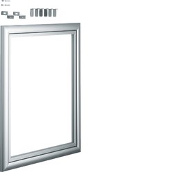 VZ807N Volta Дверца со сменной вставкой для встраиваемого щитка, 2-рядного, серебристая HAGER VZ807N - фото 627546