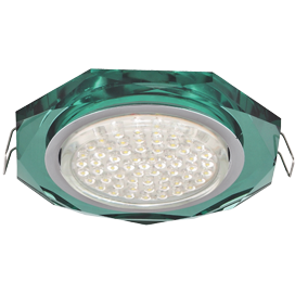 FC538AECH Ecola GX53 H4 Glass Светильник встраиваемый, хром - изумруд (уп.10/30шт.) FC538AECH - фото 627550
