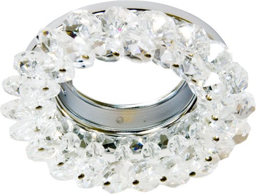19286 CD4141 MR16 50W G5.3 прозрачный, хром (с лампой) Светильник встраиваемый (уп.30шт.) FERON 19286 - фото 627638