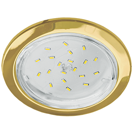 FG53GLECB Ecola GX53 H4-GL Светильник встраиваемый, без рефл. глубокий, золото (уп.10/50шт.) FG53GLECB - фото 627665