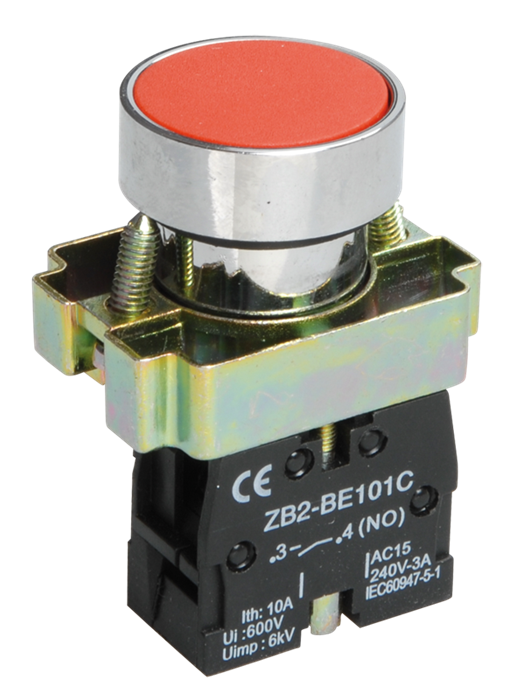BBT61-BA-K04 Кнопка управления LAY5-BA42 без подсветки красная 1р IEK BBT61-BA-K04 - фото 627680