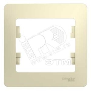GSL000201 Glossa Рамка, 1 пост, бежевая (уп.45шт.) Systeme Electric (Россия) GSL000201 - фото 627701