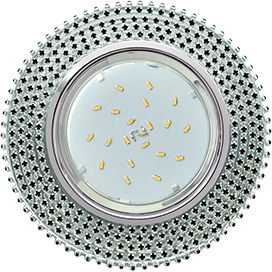FB53RGECB Ecola GX53 H4 5362 Glass Круг с черными стразами (оправа хром)/фон зерк./центр.часть хром 40x120 (к+) Светильник встраиваемый (уп.10/30шт.) FB53RGECB - фото 627707