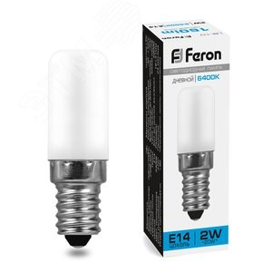 25988 LB-10 2W 230V E14 6400K для холодильника Лампа светодиодная (уп.10/100шт.) FERON (Китай) 25988 - фото 627715