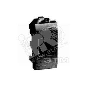 77646N Brava Компьютерная розетка RJ-45, кат.5E (разъем AMP), черная, 1модуль (уп.10шт.) ДКС 77646N - фото 627728