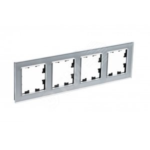 ATN320304 AtlasDesign Nature Рамка 4 поста, органическое стекло, алюминий (уп.12шт.) Systeme Electric (Россия) ATN320304 - фото 627805