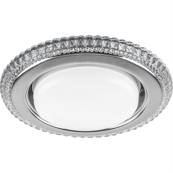 40503 CD4036, 20LED*2835 SMD 4000K, 15W GX53 без лампы прозрачный хром Светильник встраиваемый с LED подсветкой FERON 40503 - фото 627857