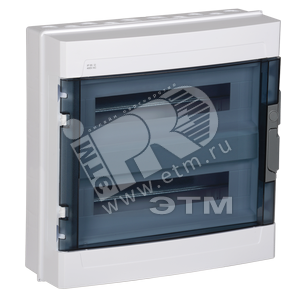 MKP72-N1-36-55 КМПн 2/36 IP55 (18х2) Бокс настенный, пластиковый белый, прозр. дверь (уп.46шт.) IEK® MKP72-N1-36-55 - фото 628067
