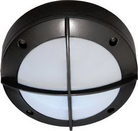 Ecola GX53 LED B4143S светильник накладной IP65 матовый Круг с решеткой алюмин. 1*GX53 Черный 145x14 FB53CSECS - фото 628079