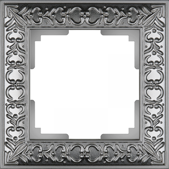 WL07-Frame-01 Antik Рамка на 1 пост матовый хром (уп.10шт.) Werkel™ a046425-1 - фото 628106