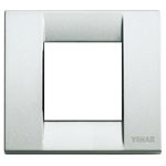 17092.21 Накладка CLASSICA металл на 1-2 уменьшенных модуля серебро (уп.10шт.) VIMAR IDEA 17092.21 - фото 628116