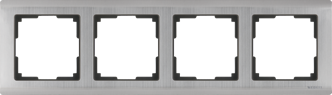 WL02-Frame-04 Metallic Рамка на 4 поста, глянцевый никель (уп.5шт.) Werkel™ a028862 - фото 628244