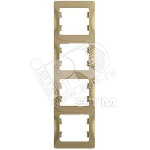 GSL000408 Glossa Рамка вертикальная, 4 поста, титан (уп.15шт.) Schneider Electric GSL000408 - фото 628489