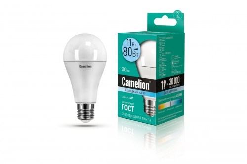 LED11-A60/845/E27 Светодиодная лампа 11Вт 220В (уп.10/100шт.) Camelion LED11-A60/845/E27 - фото 628630