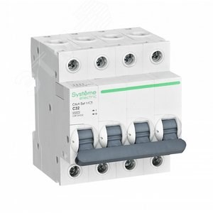 C9F34432 City9 Выключатель автоматический 4п 32А C 4.5кА (уп.3шт.) Systeme Electric (Китай) C9F34432 - фото 628759