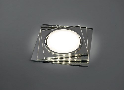 40523 CD5024 квадрат с драйвером в комплекте 20LED*2835 SMD 4000K, 15W GX53, без лампы, прозрачный Светильник встраиваемый (уп.10/50шт.) FERON (Китай) 40523 - фото 628763