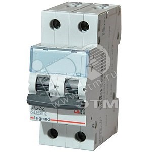 404046/604824 TX³ Выключатель автоматический 2п 40A C 6кА (уп.5шт.) Legrand (Франция) 404046 - фото 628871