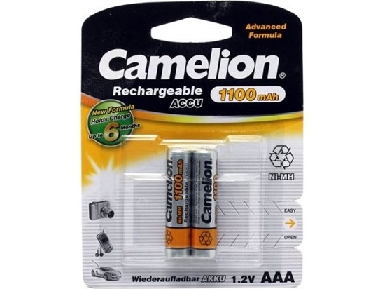 NH-AAA1100BP2 Аккумулятор Ni-Mh AAA 1,2В 1100mAh блистер 2шт. (уп.24/480шт.) Camelion (Китай) NH-AAA1100BP2 - фото 628879