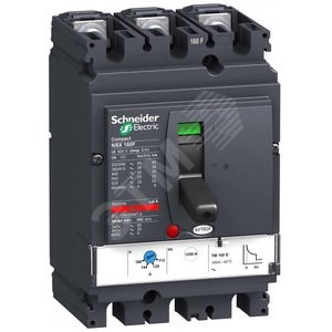 LV430631 NSX160F TM125D 3P3D термомагнитный расцепитель Выключатель автоматический 3п 125А 36кА Schneider Electric LV430631 - фото 629077