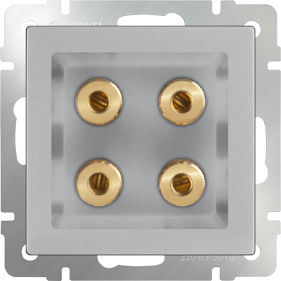 WL06-AUDIOx4 Акустическая розетка, серебряная Werkel™ a030816-1 - фото 629172