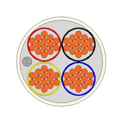 CQR 4Х0,5мм² (CAB 4/100/14S) Слаботоч кабель для систем сигнализ луж медь (бухта 100м.) CAB 4/100/14S - фото 629226