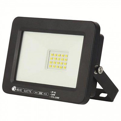 HRZ01001151 068-010-0020 Aslan-20 Светодиодный прожектор 20W 6400K 175-250V, черный (уп.40шт.) HOROZ ELECTRIC HRZ01001151 - фото 629258