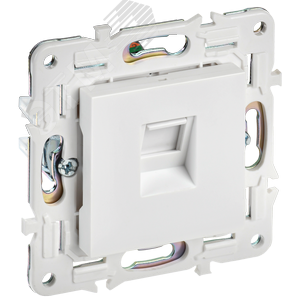 SK-K10-1-K01 Skandy Механизм розетки компьютерной RJ45 Cat.5e, арктический белый (уп.10шт.) IEK® (Китай) SK-K10-1-K01 - фото 629312