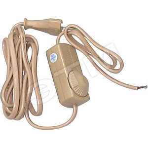 23057 DM103-200W 230V 1,5+0,5м Шнур сетевой с диммером, золото (уп.10/100шт.) FERON 23057 - фото 629323