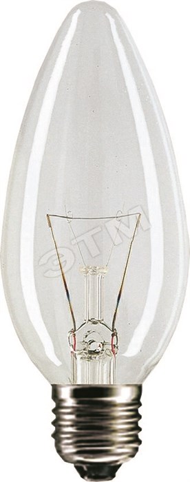 05660350 PHILIPS Stan 25W E27 230V B35 CL лампа накаливания (уп.100шт.) СНЯТА С ПРОИЗВОДСТВА 87115005660350 - фото 629349