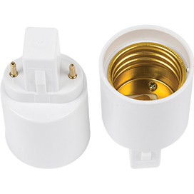 G23E7WEAY Ecola base Переходник с цоколя G23 на E27 белый (уп.12шт.) G23E7WEAY - фото 629394