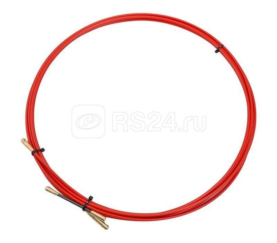 FD 47-1005 Протяжка кабельная (мини УЗК в бухте) 5м стеклопруток d3.5мм красная REXANT FD 47-1005 - фото 629528