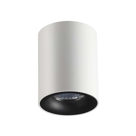 3569/1C ODL18 116 белый с черным Потолочный накладной светильник GU10 1*50W 220V Tuborino Odeon Light 711039 - фото 629535