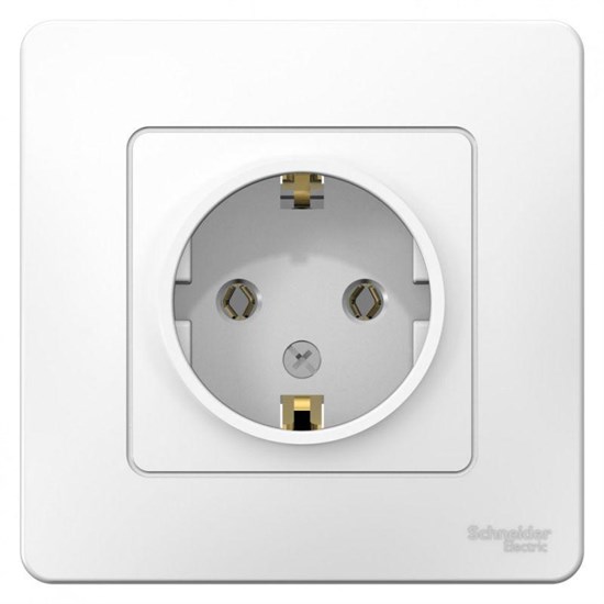 BLNRS001011 Blanca Розетка 1 гнездо с заземлением, белая (уп.10шт.) Systeme Electric (Россия) BLNRS001011 - фото 629679