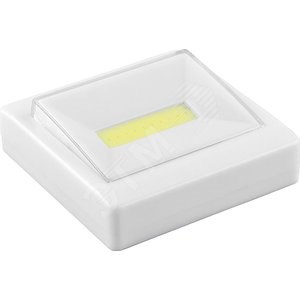 23377 FN1206 1LED 3W (3xAAA в комплект не входят), 85x85мм, белый Светодиодный светильник кнопка (уп.240шт.) FERON 23377 - фото 629724