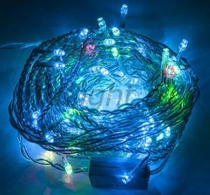 26778 CL05 Гирлянда 230V  100 LED мульти,  7.2W,  с контроллером, IP 20, длина 10м.+шнур 1,5м 0.5мм 26778-1 - фото 629733