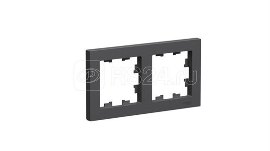 ATN001402 AtlasDesign Рамка 2 поста универсальная, базальт (уп.5шт.) Systeme Electric (Россия) ATN001402 - фото 629778