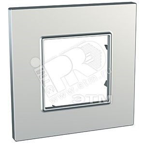 MGU6.702.55 РАМКА QUADRO 1 МЕСТО СЕРЕБРО (уп.5шт.) UNICA MGU6.702.55 - фото 629909