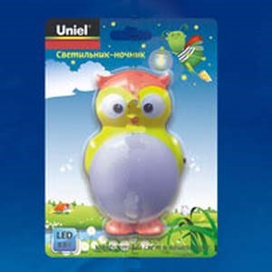 DTL-301-Сова/Yellow/3LED/0,5W Ночник светодиодный (уп.20шт.) UNIEL DTL-301-Сова/Yellow/3LED/ - фото 629924