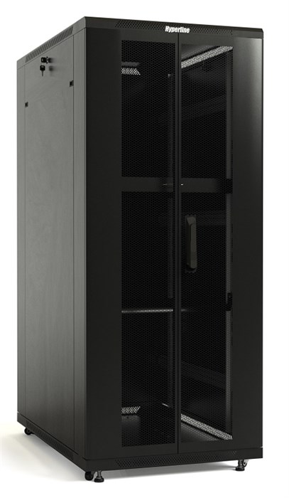 TTB-4761-DD-RAL9004 Шкаф напольный 19", 47U, 2277x600х1000мм (ВхШхГ) (разобранный) Hyperline TTB-4761-DD-RAL9004 - фото 629925