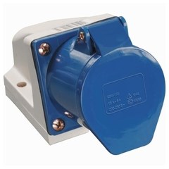 SQ0602-0004 Розетка 123 стационарная 2Р+РЕ 32А 220В IP44 (уп.10шт.) TDM SQ0602-0004 - фото 630012