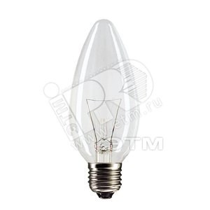 921501544237/85488600 PHILIPS Stan 60W E27 230V B35 CL Лампа накаливания свеча прозрачная (уп.100шт.) 921501544237 - фото 630137